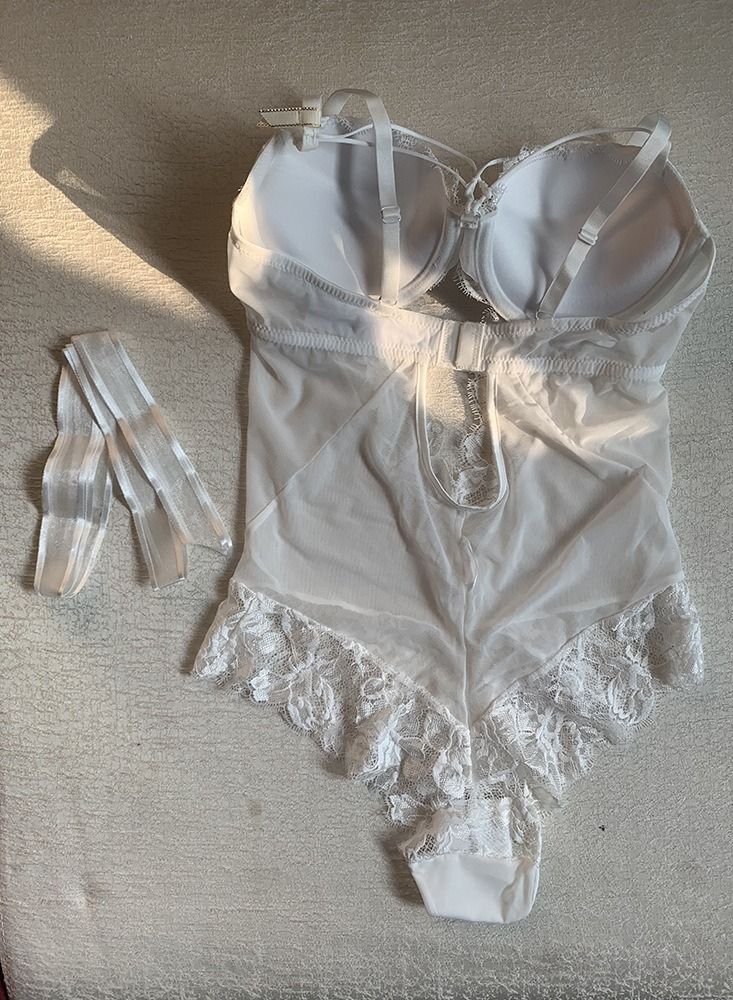Loquat Breathable bra And Panty Conjoined Women's Underwear White  - Image 2