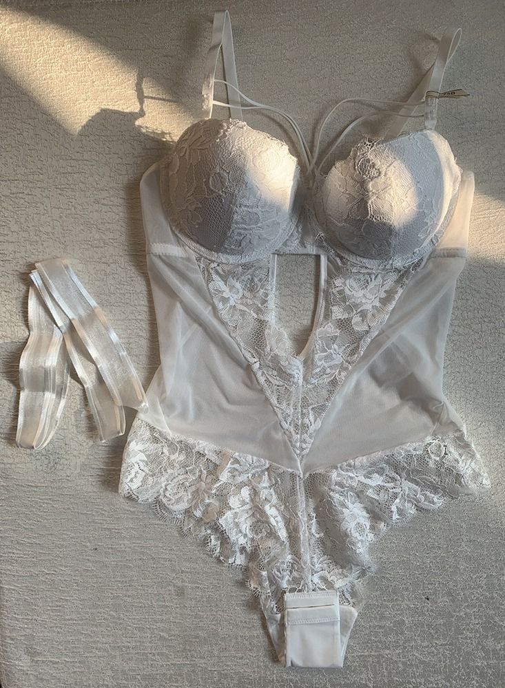 Loquat Breathable bra And Panty Conjoined Women's Underwear White  - Image 1