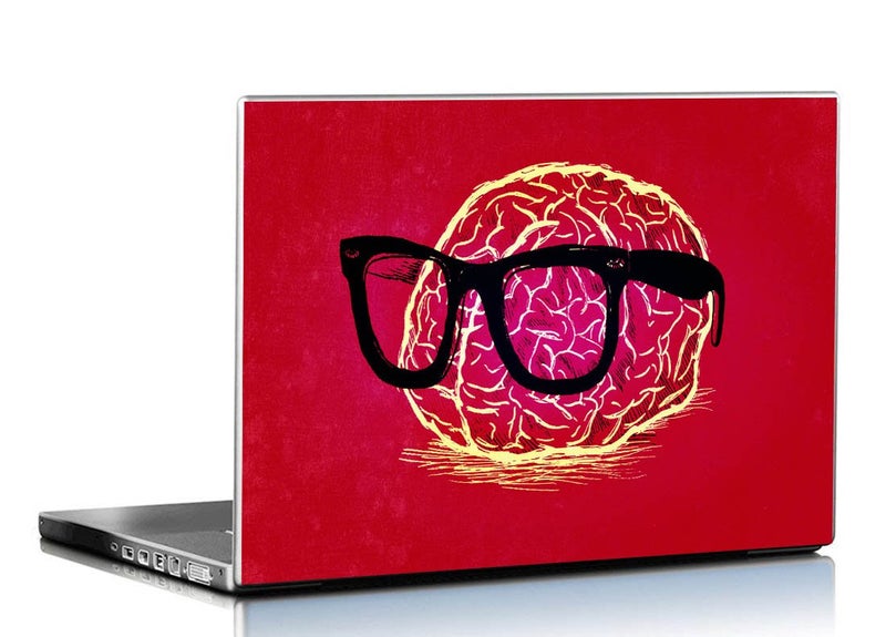 Laptop Skins Nerdy Brain 15.6 Inches Laptop Skins/Stickers for Dell-Lenovo-Acer-HP (4052)
