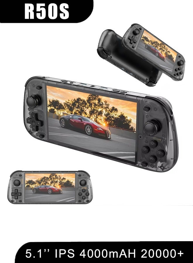  أمباون جهاز ألعاب محمول R50s ثماني النواة اتصال تلفزيون HDMI شاشة لمس 5.1 بوصة نظام أندرويد يدعم WiFi Arcade-Black - Image 1
