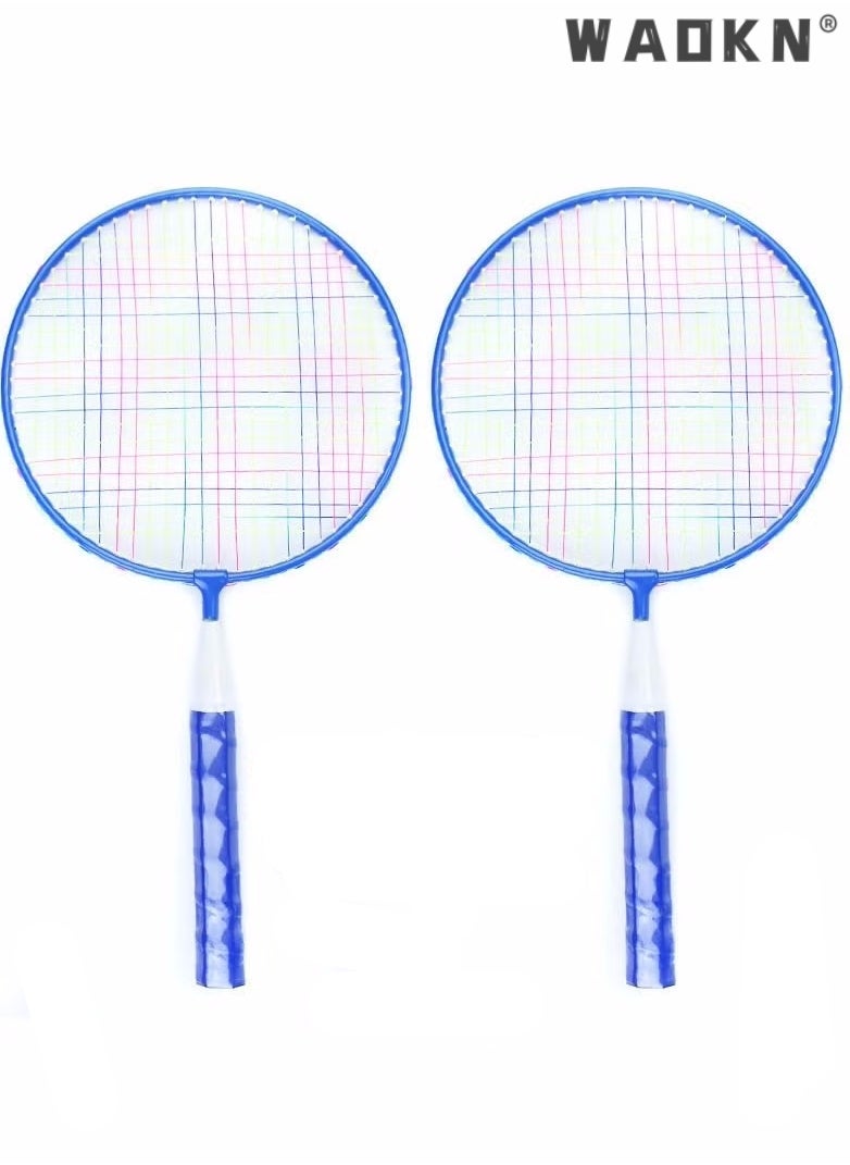 WAOKN Badminton Racket Badminton Racket for Children 1 Pair, Shuttlecocks Racquet Sports Set  Nylon Alloy Durable Badminton Racquet Set for Kids Indoor/Outdoor Sport Game（Including 3 Badminton and Bag）  - Image 4