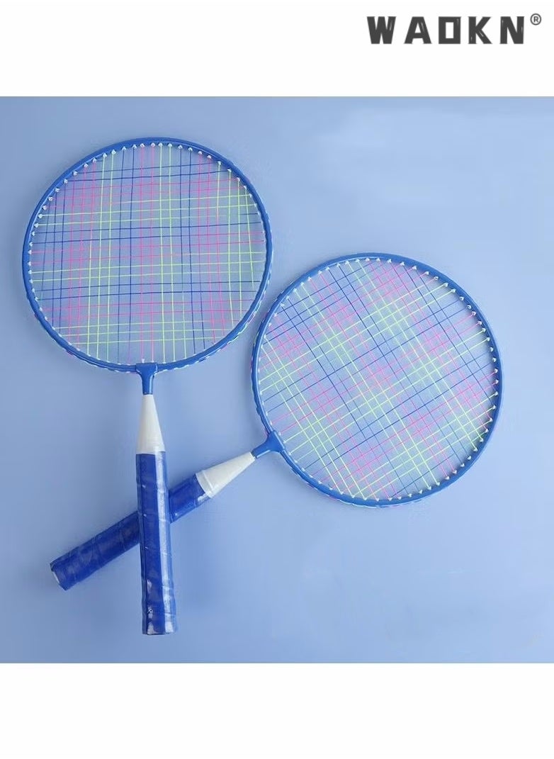 WAOKN Badminton Racket Badminton Racket for Children 1 Pair, Shuttlecocks Racquet Sports Set  Nylon Alloy Durable Badminton Racquet Set for Kids Indoor/Outdoor Sport Game（Including 3 Badminton and Bag）  - Image 3