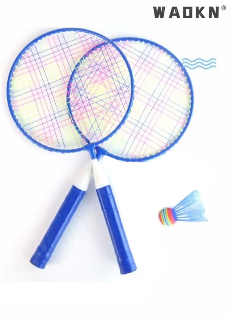 WAOKN Badminton Racket Badminton Racket for Children 1 Pair, Shuttlecocks Racquet Sports Set  Nylon Alloy Durable Badminton Racquet Set for Kids Indoor/Outdoor Sport Game（Including 3 Badminton and Bag）  - Image 2
