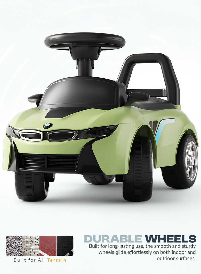 BAYBEE Streak Baby Ride on Car for Kids, Toddler Ride on Baby Car with Lights, Music, Backrest & Storage Space | Kids Push Car for Baby | Push Ride on Car for Kids Toddlers 1 to 3 Years Boys Girls Green - Image 5