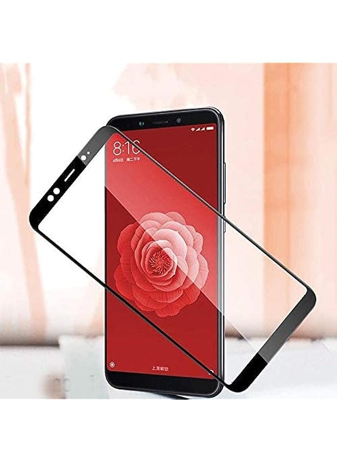 5D Tempered Glass for Xiaomi Mi A2 & Mi 6X Full Screen Protector - Black Frame