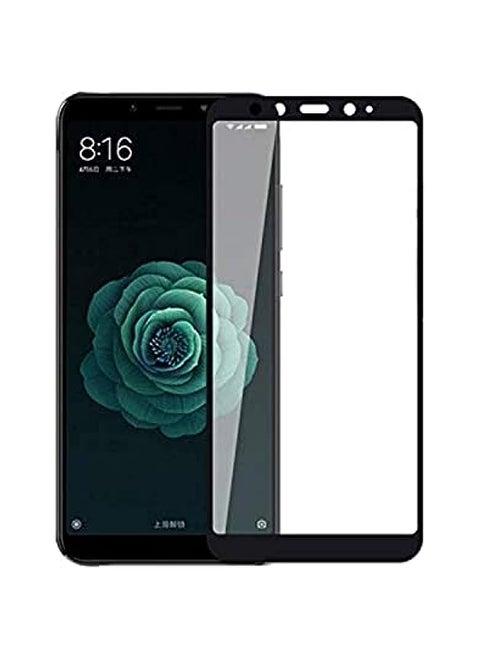 5D Tempered Glass for Xiaomi Mi A2 & Mi 6X Full Screen Protector - Black Frame