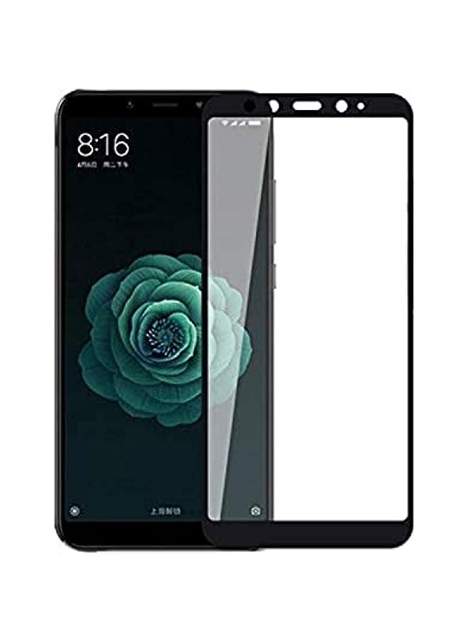 5D Tempered Glass for Xiaomi Mi A2 & Mi 6X Full Screen Protector - Black Frame