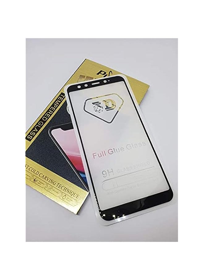 5D Tempered Glass for Xiaomi Mi A2 & Mi 6X Full Screen Protector - Black Frame