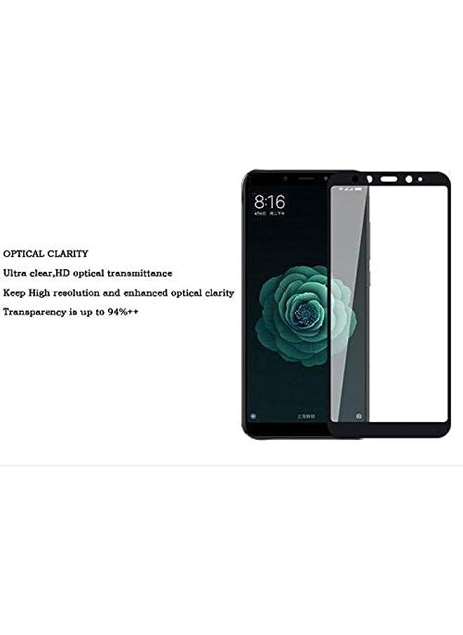 5D Tempered Glass for Xiaomi Mi A2 & Mi 6X Full Screen Protector - Black Frame