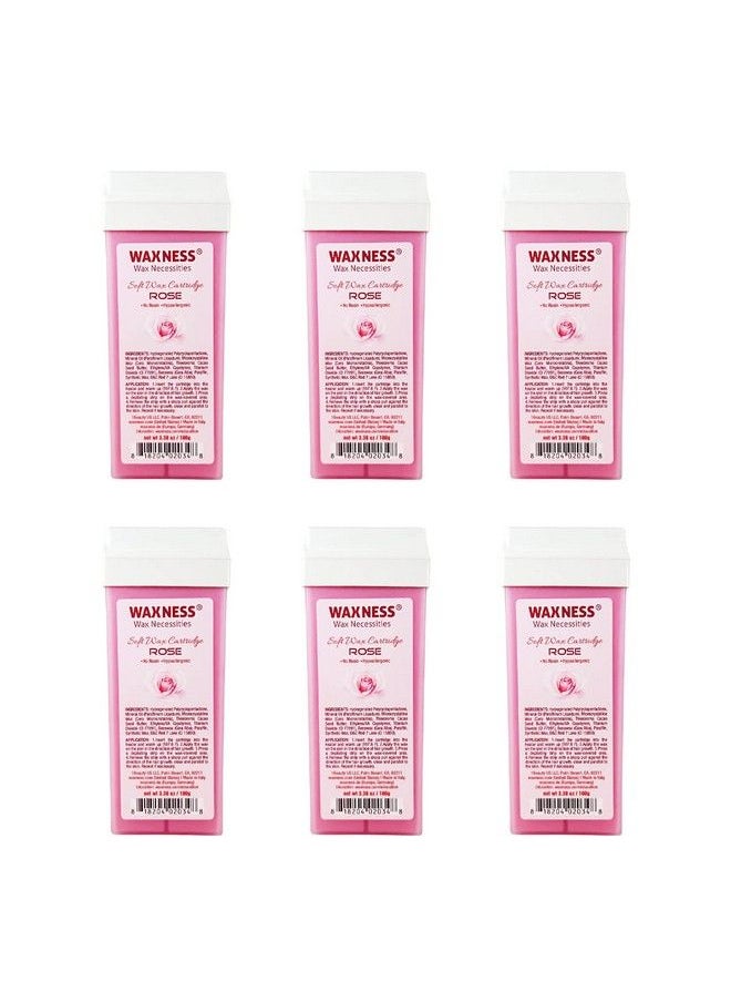 wax necessities Rose Soft Wax Cartridge 3.38 Ounces Pack Of 6  - Image 2