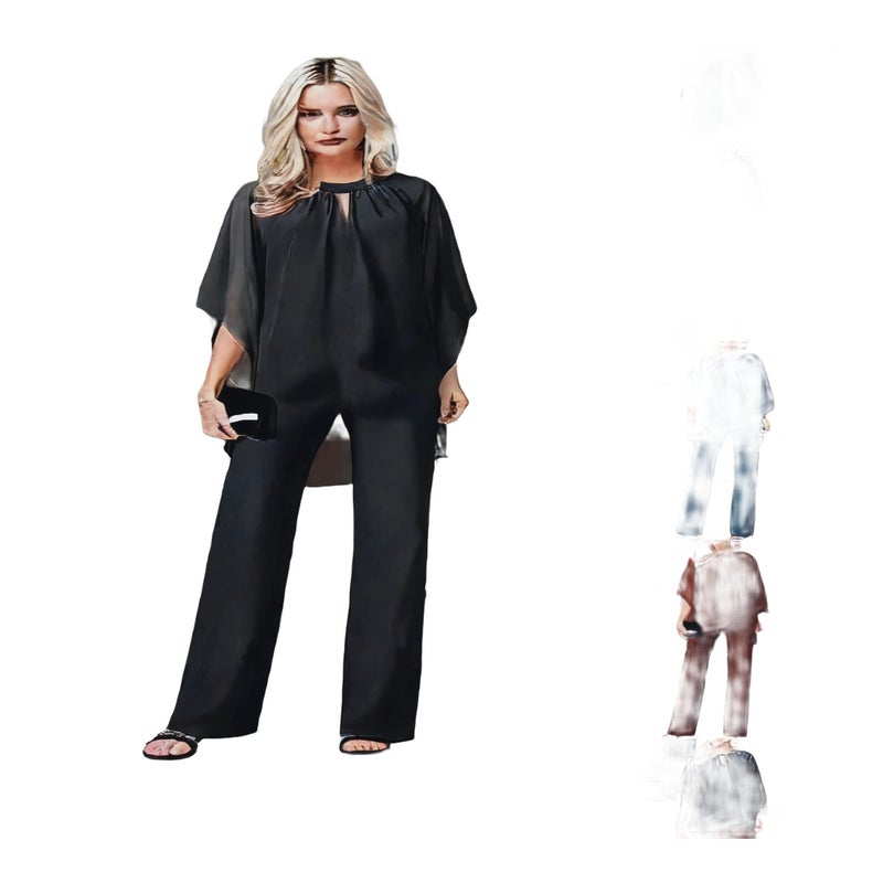 Fashion Casual Irregular Jumpsuit Two-Piece Set - Image 1