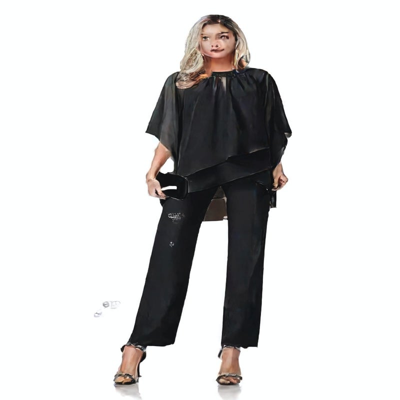 Fashion Casual Irregular Jumpsuit Two-Piece Set - Image 4