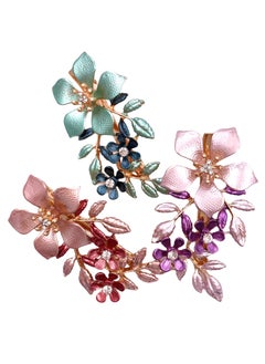 3PCS Large Flower Metal French Hair Styling Alligator Clips Accessories Women Girls