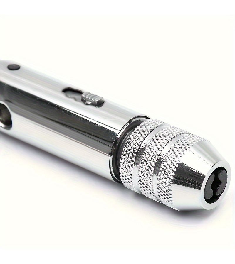6 Pieces Adjustable Silver Handle Ratchet Tap Holder Wrench with 5pcs Metric Thread Tap M3 to M8 - Image 5