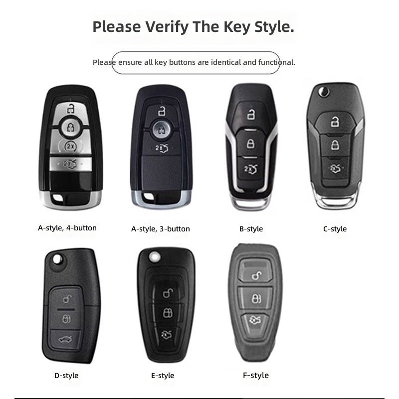 Ford Zinc Alloy Ford Key Case Cover for Edge Explorer Mondeo Focus - Premium Car Key Fob Protector - Image 2