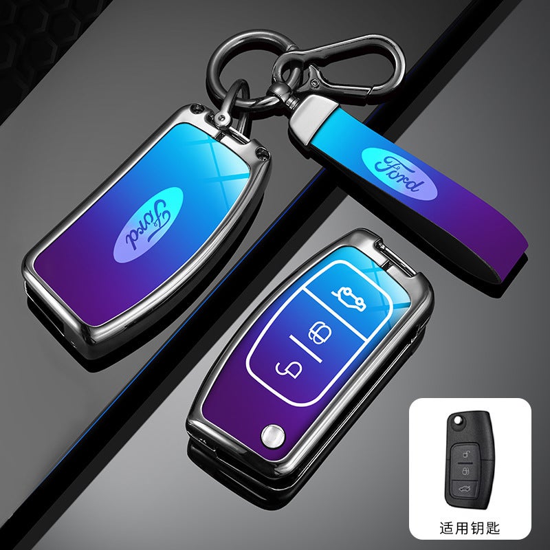 Ford Zinc Alloy Ford Key Case Cover for Edge Explorer Mondeo Focus - Premium Car Key Fob Protector - Image 1