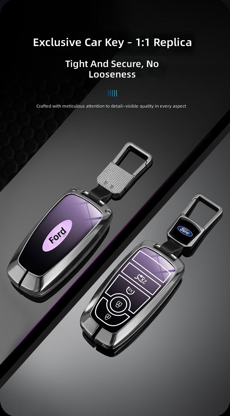 Ford Zinc Alloy Ford Key Case Cover for Edge Explorer Mondeo Focus - Premium Car Key Fob Protector - Image 4