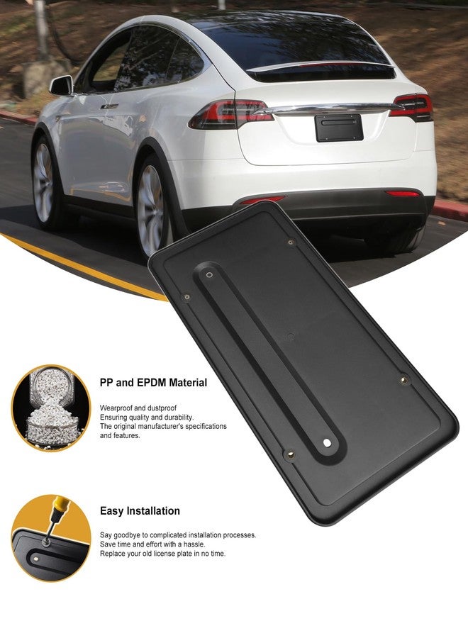 Aootf 109684400B Rear License Plate Holder for Tesla Model 3 and Model Y, Back Trunk Car Tag Bracket Frame with Screws Caps, Rear Plate Mounting Kit - Image 5