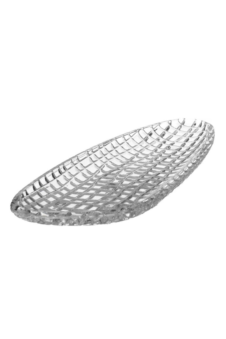 Alsaif Gallery Gallery Max Saif Glass Serving Platter, 44x17.2 cm, Oval - Clear - Image 2