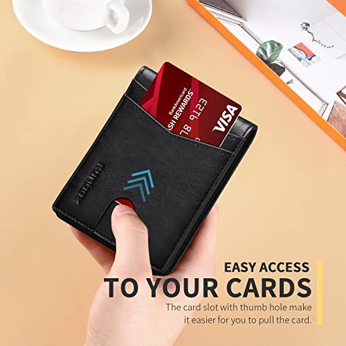 RUNBOX Wallet for Men and Women Slim Rfid Leather 2 ID Window With Gift Box - Image 4