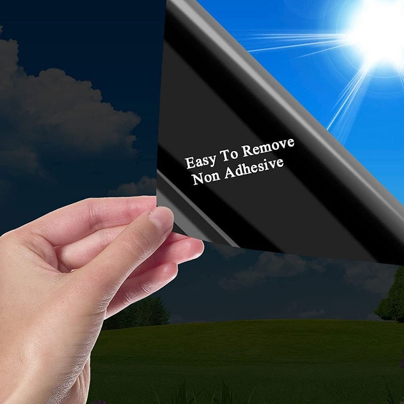 ERATO Anti UV Reflective Window Film Static Cling Window Glass Film Sun Control Film (50cm x 150inch, Light Black Window Film) - Image 5