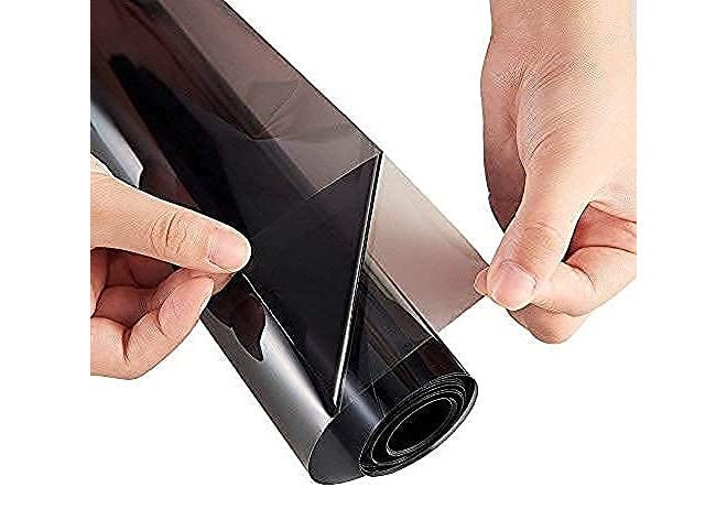 ERATO Anti UV Reflective Window Film Static Cling Window Glass Film Sun Control Film (50cm x 150inch, Light Black Window Film) - Image 1