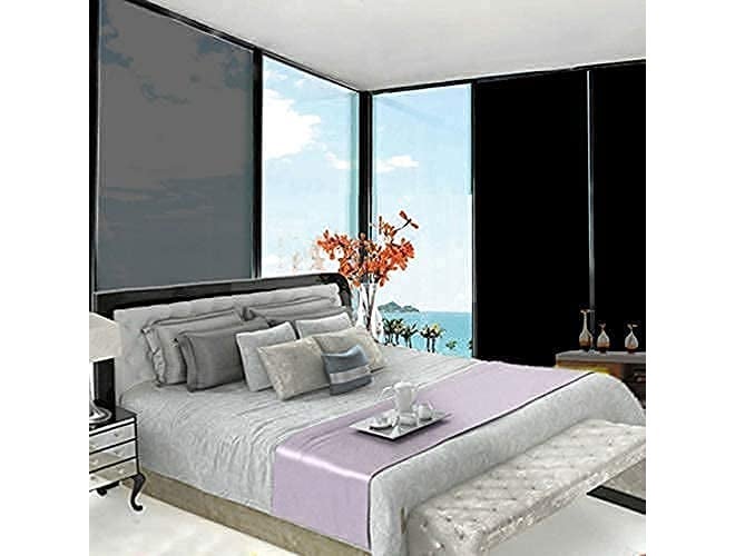 ERATO Anti UV Reflective Window Film Static Cling Window Glass Film Sun Control Film (50cm x 150inch, Light Black Window Film) - Image 2
