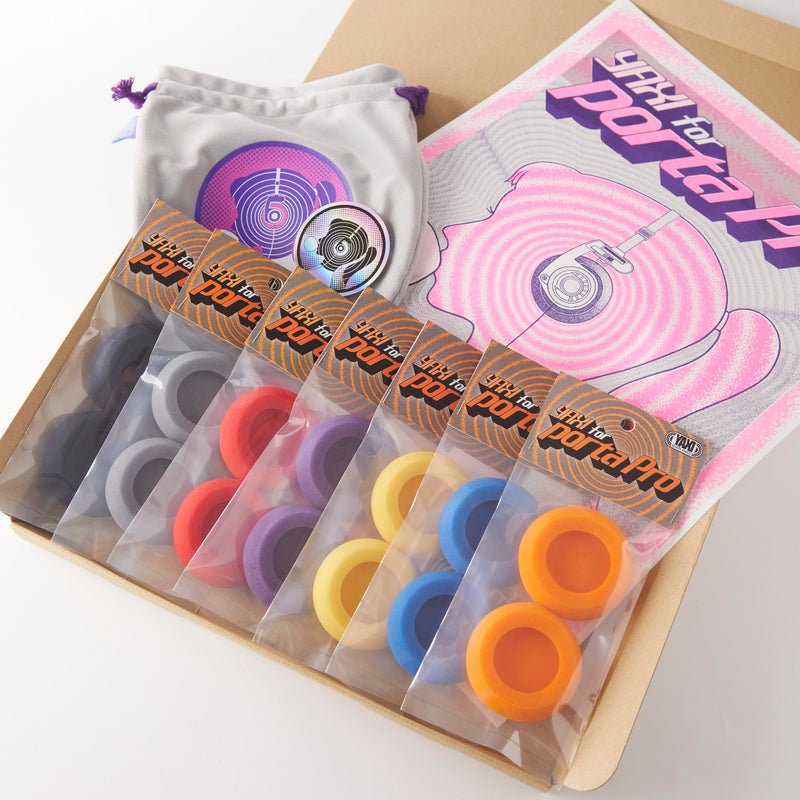 YAXI EARPADS for Koss PORTAPRO 7colors+Pouch ((Grey+PU+BK+BU+YE+RD+OG)) - Image 1