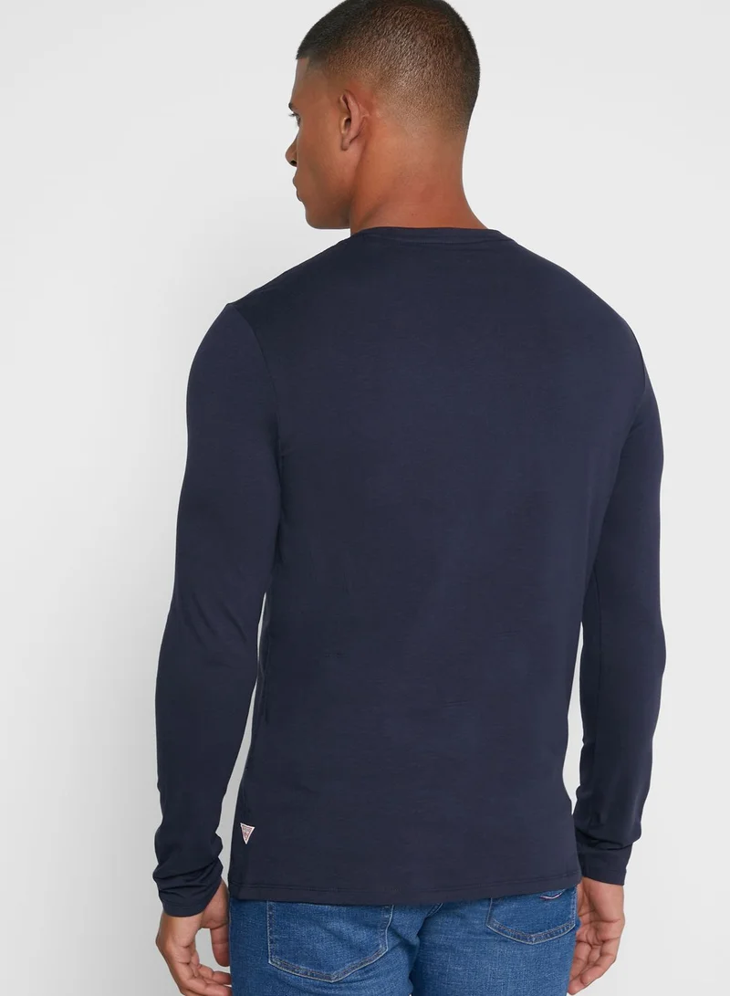 GUESS Ls Guess Logo Tee