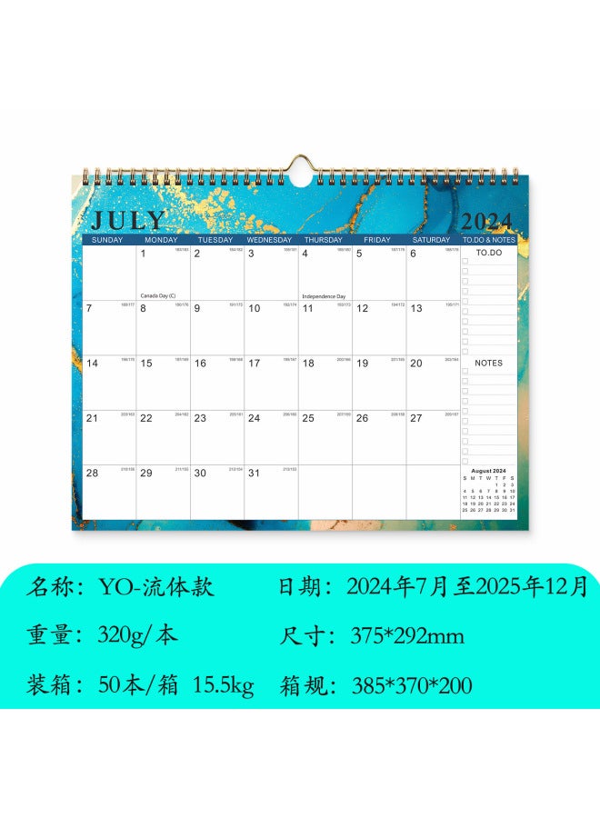INSTANT English Calendar Yo Coil Simple Creative Multi-country Holiday Calendar 365 Days Countdown Calendar - Image 1