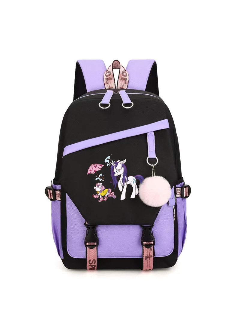 Student creative pattern backpack three-piece set 3D butterfly series men's and women's large-capacity computer backpack combination,21- Three-piece set - 4 - 253 - 152 - Image 1
