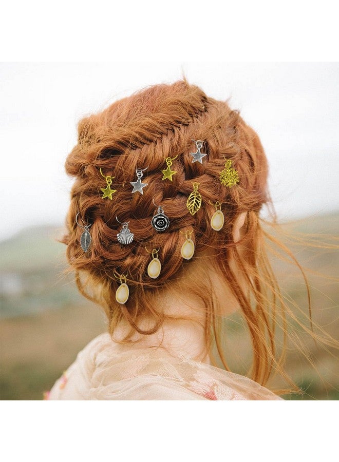 TTSAM 220Pcs Hair Beads Jewelry Braid Accessories Hair Clips Dreadlocks Braiding Accessories Braid Cuffs Metal Hair Coils Rings Women Braid Butterfly Hair Jewelry Gold Hair Jewels Pendants Charms Decoration - Image 3