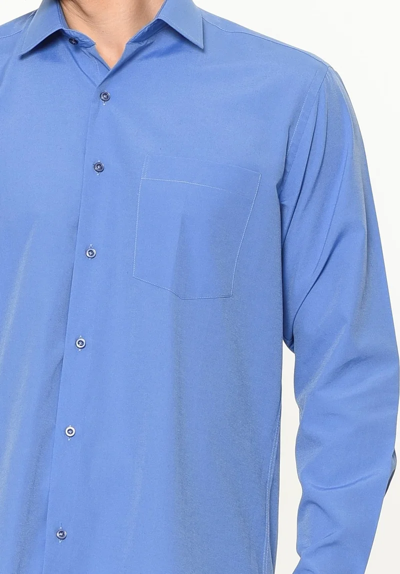 Varetta Men's King Blue Classic Cut Pocket Long Sleeve Shirt