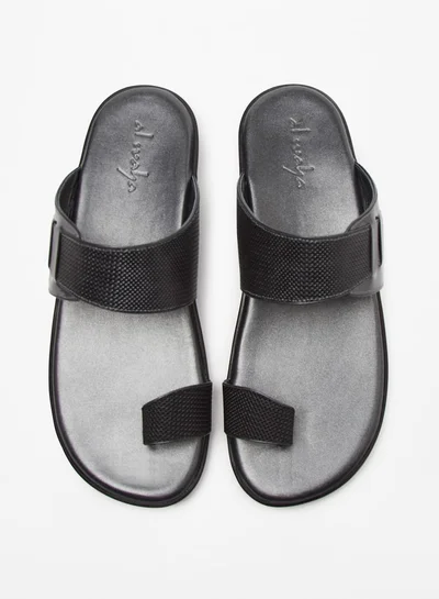 Al Waha Mens Leather Slip-On Arabic Sandals