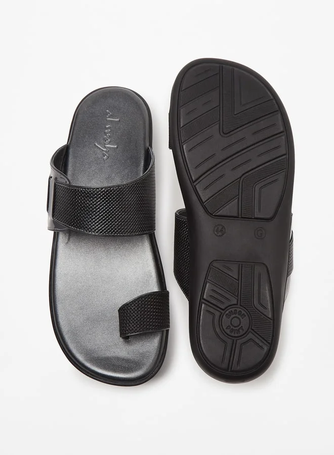 Al Waha Mens Leather Slip-On Arabic Sandals