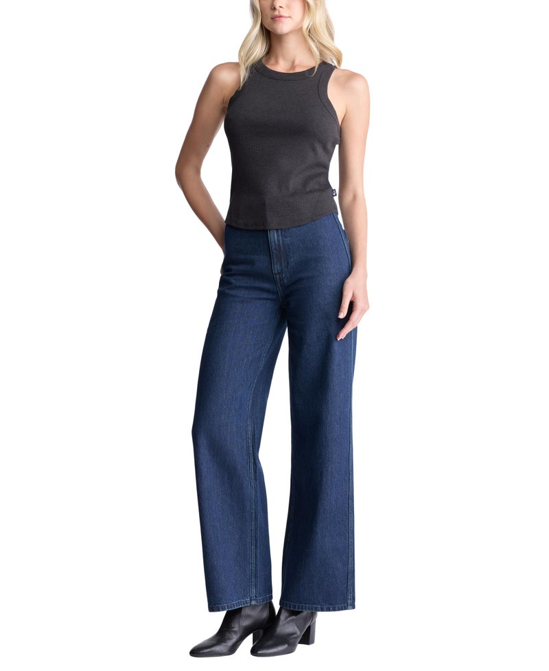 Buffalo David Bitton Women's Addie High Rise Wide Leg Jeans, Blue Indigo, 29 - Image 4