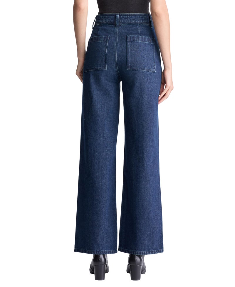 Buffalo David Bitton Women's Addie High Rise Wide Leg Jeans, Blue Indigo, 29 - Image 3
