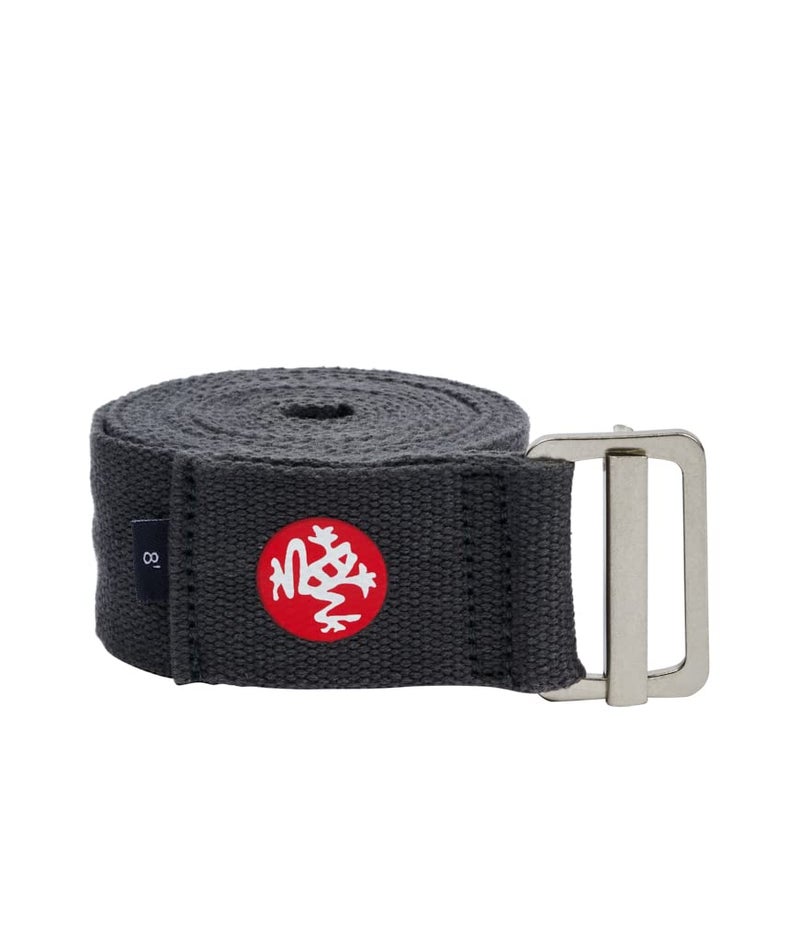 Manduka Manduka Align Yoga Strap - Lightweight Cotton, Secure, Slip Free Support, Thunder Grey, 1.75 Inch Wide, 8 Feet (244cm)  - Image 1