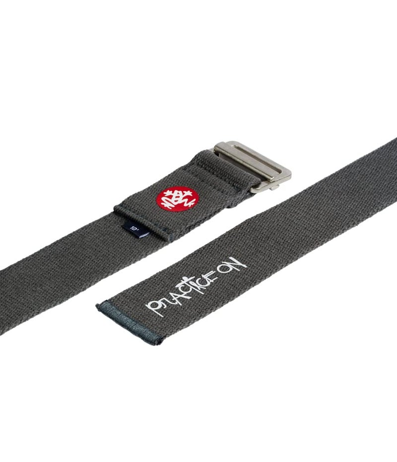 Manduka Manduka Align Yoga Strap - Lightweight Cotton, Secure, Slip Free Support, Thunder Grey, 1.75 Inch Wide, 8 Feet (244cm)  - Image 2