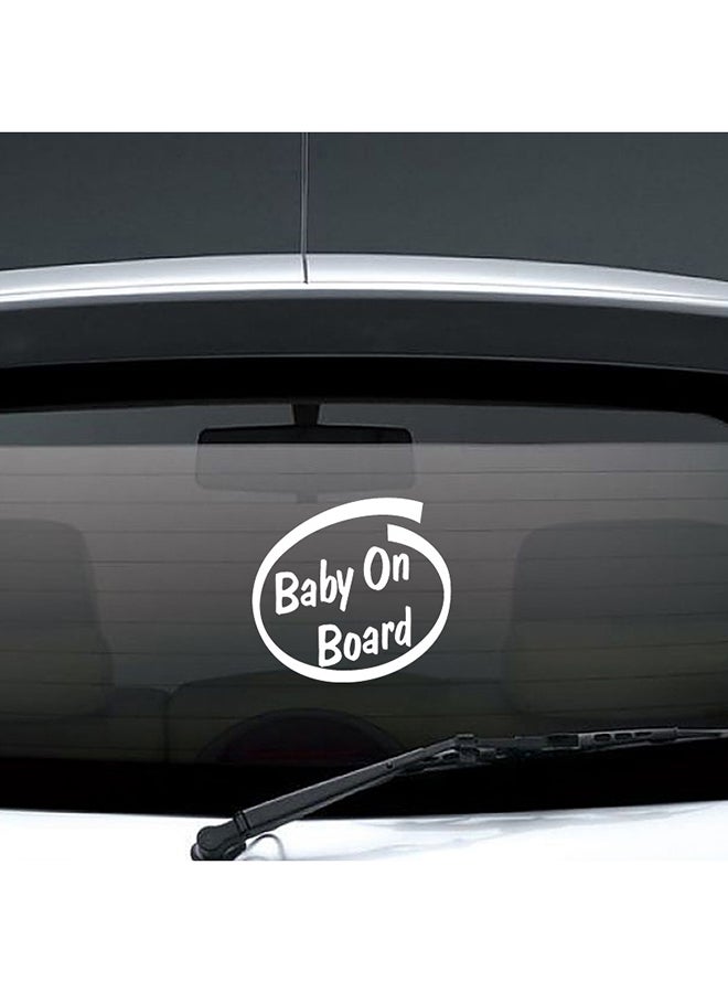Baby On Board Pattern Car Sticker Multicolour 15x14cm - Image 3