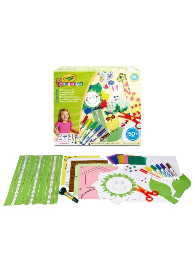 Crayola مجموعة أنشطة حرفية إبداعية للأطفال الصغار مع أقلام فلوماستر، مقص، غراء، أكثر من 50 قطعة، نشاط إبداعي للأولاد والبنات من عمر 3 سنوات - Image 1