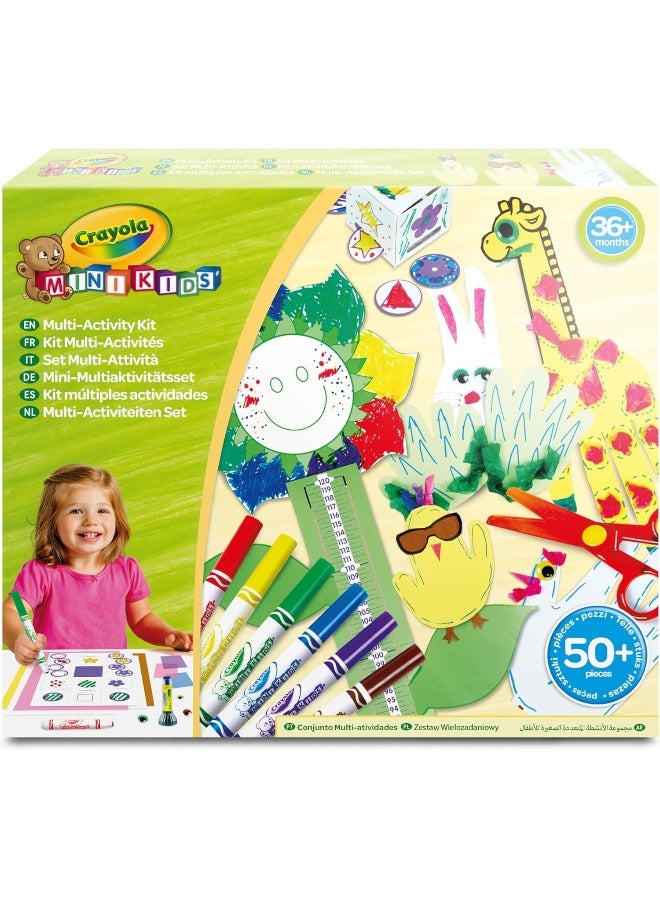 Crayola مجموعة أنشطة حرفية إبداعية للأطفال الصغار مع أقلام فلوماستر، مقص، غراء، أكثر من 50 قطعة، نشاط إبداعي للأولاد والبنات من عمر 3 سنوات - Image 2