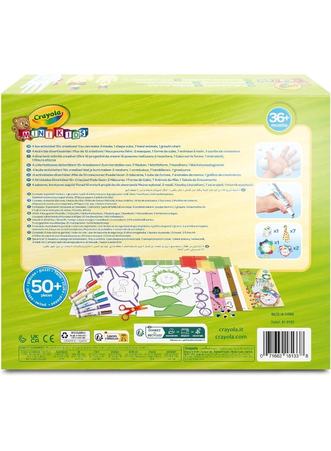 Crayola مجموعة أنشطة حرفية إبداعية للأطفال الصغار مع أقلام فلوماستر، مقص، غراء، أكثر من 50 قطعة، نشاط إبداعي للأولاد والبنات من عمر 3 سنوات - Image 3
