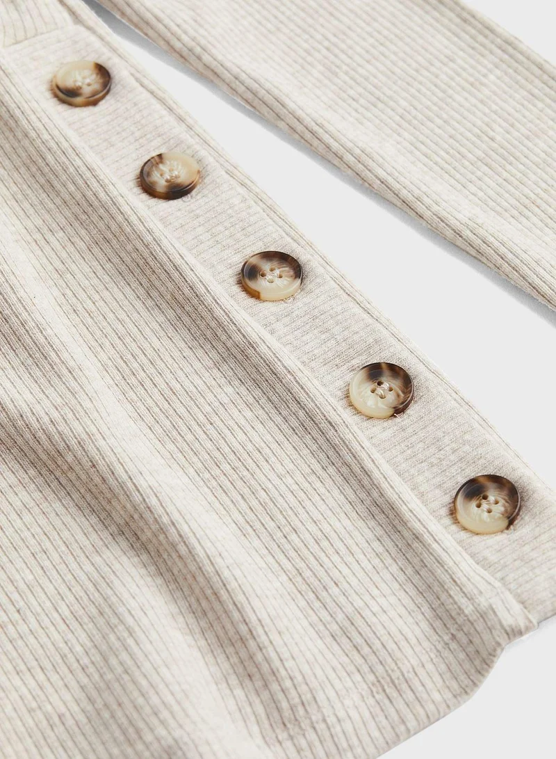 H&M Button Detail Ribbed Top