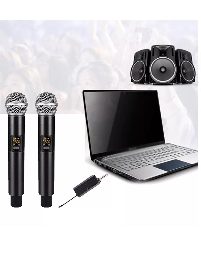 ELTRAZONE "Dual Wireless UHF Handheld Microphone System – Portable Dynamic Mics with Receiver for Karaoke, Singing, Parties, Church, Weddings, Events & Public Speaking – Crystal Clear Sound & Long Range" - Image 3