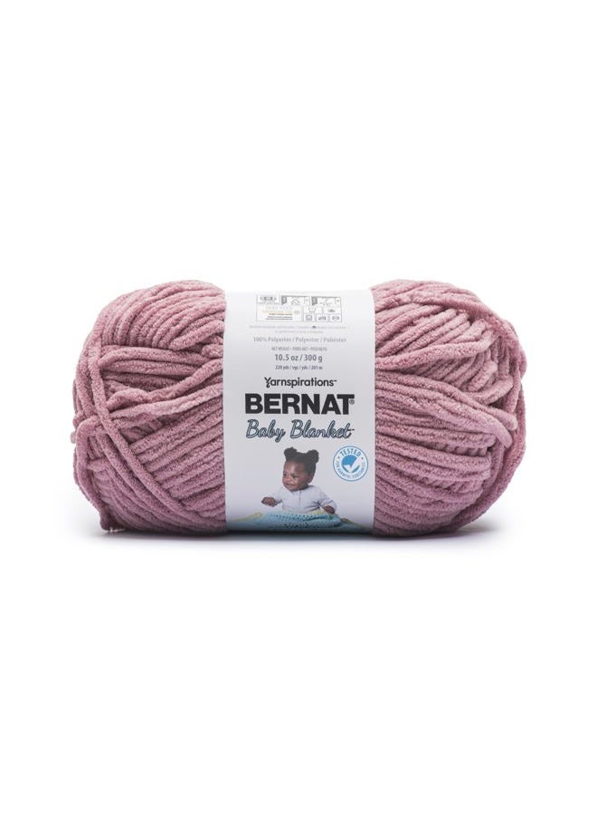 Bernat Baby Blanket Mellow Mauve Yarn - 1 Pack of 300g/10.5 oz - 100% Polyester - #6 Super Bulky - 220 Yards - Knitting/Crochet - Image 1