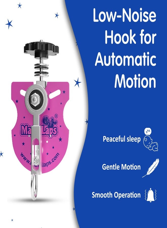 MamaLaps Automatic Baby Cradle Kit | SS Folding cradle Kit | Mild Steel Automatic Ghodiya Kit (Pink) (Cradle not included) - Image 5