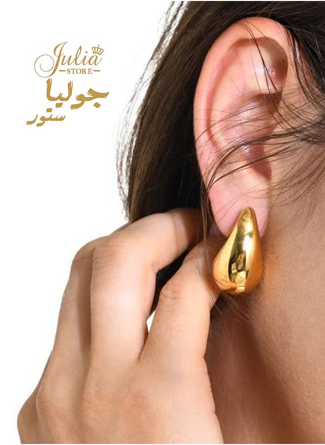 Julia Store 18K Gold PlatedStud Earrings  - Image 5