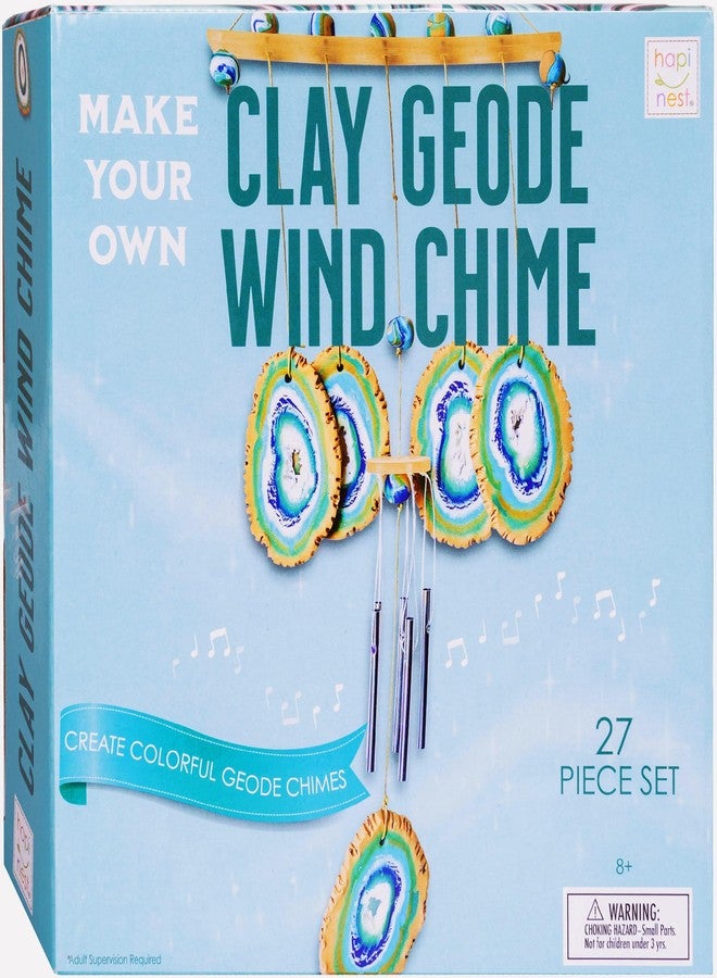 Hapinest Make Your Own Clay Geode Wind Chime Craft Kit for Kids Girls Teens, DIY Wind Chime Kit Crafting Projects for Home & Garden, Art Craft Supplies Clay Kit for Kids Ages 8 9 10 11 12 Years & Up - Image 1