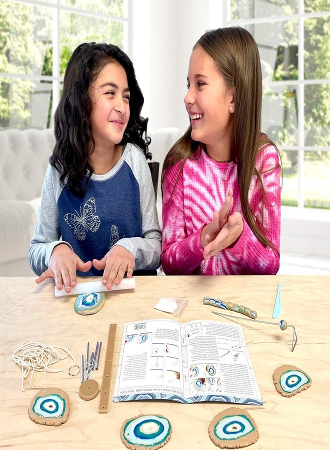 Hapinest Make Your Own Clay Geode Wind Chime Craft Kit for Kids Girls Teens, DIY Wind Chime Kit Crafting Projects for Home & Garden, Art Craft Supplies Clay Kit for Kids Ages 8 9 10 11 12 Years & Up - Image 5